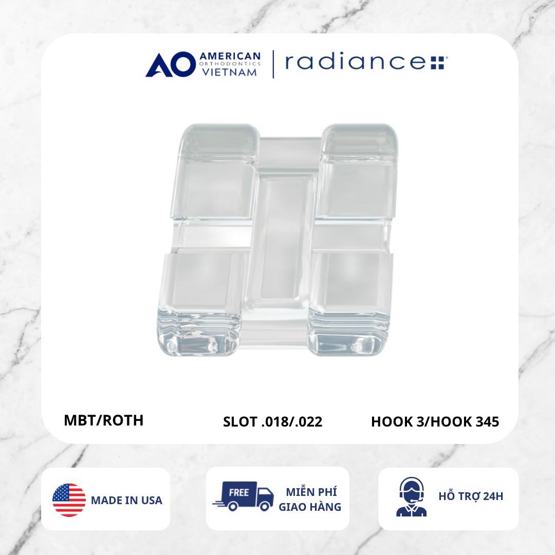 Mắc cài sứ thẩm mỹ RADIANCE (20 chiếc/bộ)
